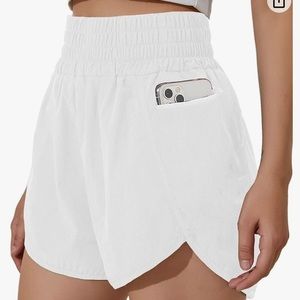 Blooming Jelly Women's High Waisted Running Shorts, Quick-Dry Shorts with Pocket